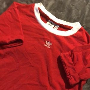 Adidas Short Sleeve Crop Top. NWOT. Sz 14 Juniors